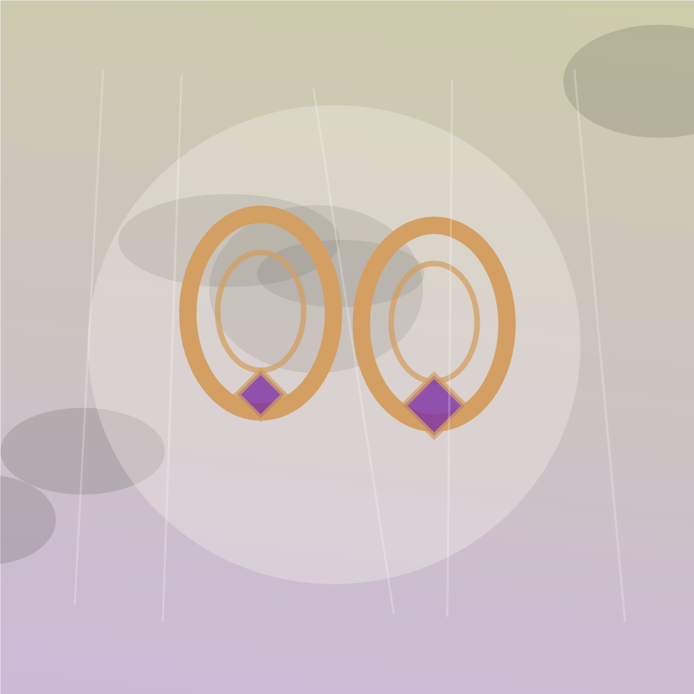 Boucles amethyste dormeuses photographie en composition catalogue